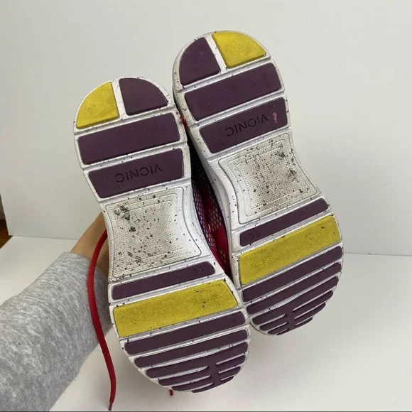VIONIC 335 Elation 1.0 Walker Sneaker Shoes Size 8 Red Pink Purple Yellow White - Picture 8 of 13